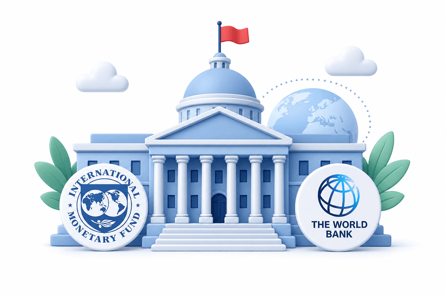 International economic organizations illustration