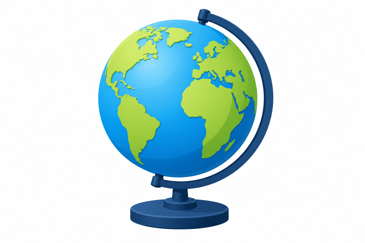 World geography globe illustration