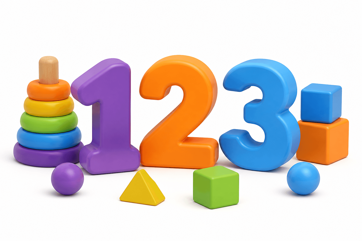 Number system blocks illustration