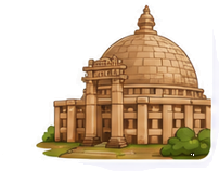Ancient history stupa illustration